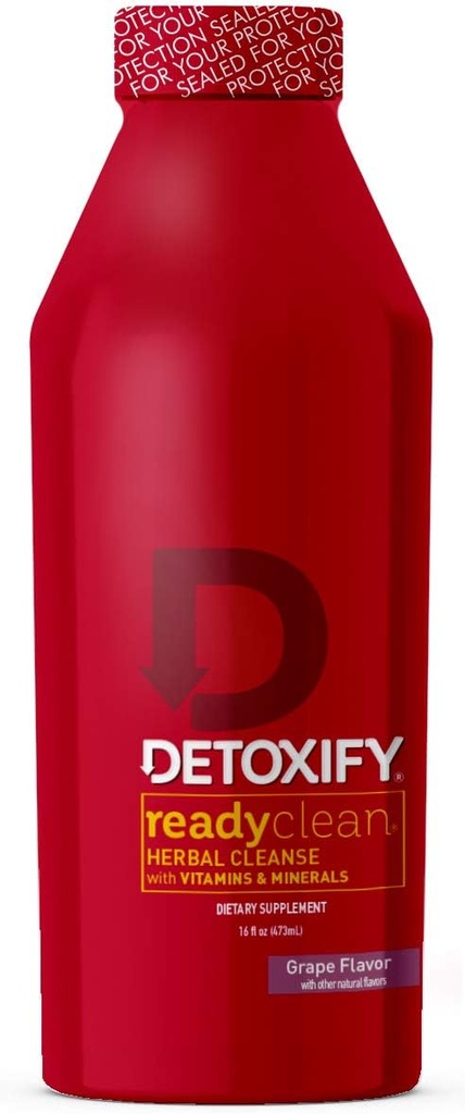 Afgiftning - Ready Clean Herbal Cleanse - Graph - 16 oz - Formuleret Herbal Detox Drink - Milk Thistle Seed Extract & Burdock Root Extract - Plus Sticker