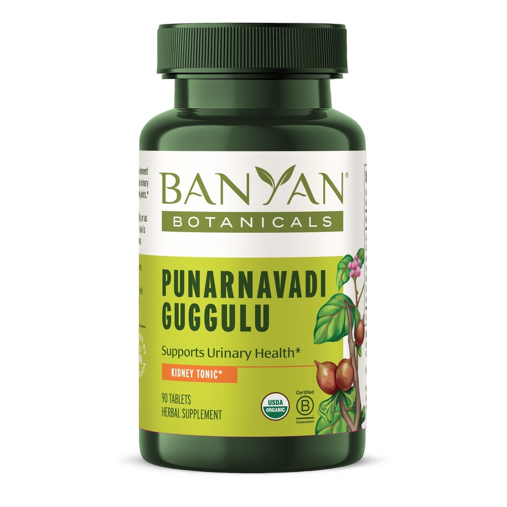 Banyan Botanicals Organic Punarnavadi Guggulu Tablets - Organic Joint Supplement - Understøtter sund funktion af The Nyrer og Urinary System * - 90 Tablets - Ikke-GMO bæredygtigt sourced Vegan *