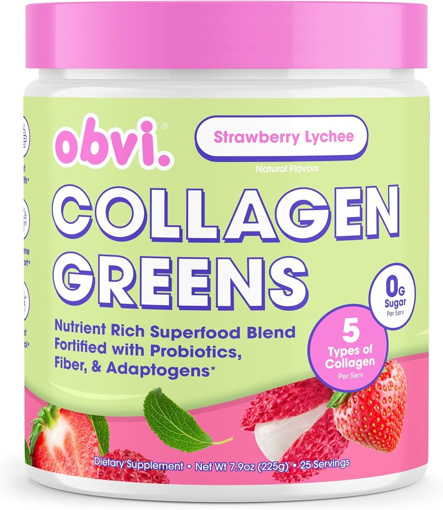Obvi Collagen Green nogensinde; Organic Green Superfood Powder med Collagen Peptider