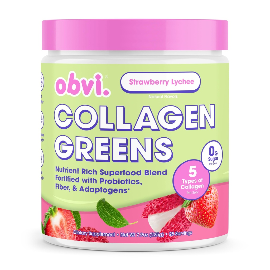 Obvi Collagen Green nogensinde; Organic Green Superfood Powder med Collagen Peptider