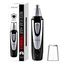 Øre og Næse Hår trimmer - 2025 Professionel Painless Øjenbryn & Ansigtshårtrimmer til mænd Kvinder, Battery- Opereret Trimmer med IPX7 Vandtæt, Dual Edge Blades for Easy Cleansing Black