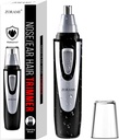 Øre og Næse Hår trimmer - 2025 Professionel Painless Øjenbryn & Ansigtshårtrimmer til mænd Kvinder, Battery- Opereret Trimmer med IPX7 Vandtæt, Dual Edge Blades for Easy Cleansing Black