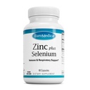 EuroMedica Zink Plus Selenium - immunforsvar og respiratorisk helbredssupport - Mineral supplement med zink Bisglycinate Chelate - Formel med Selenium til cellular helbredssupport - 60 kapsler