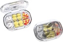 Lille Pill Box, Fugt Bevis Pill Case, Rejse Pill Organizer til Pocket Purse, Daglig Portable Medicin Vitamin, Fiskeolie, tillæg (hvid)