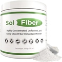 SolFiber Prebiotic Powder Supplement, Non- GMO Alternativ til Fiber Gummies, Understøtter fordøjelsessygdomme, Easy- to- Mix og Højtkoncentreret Fiber Powder, 7 Ounces, 60 Serveringer