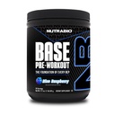 NutraBio Base Pre- Workout Pulver 200mg Koffein, Vedvarende energi, Fokus, Endurance, Pump, Sukker fri, Ren Preworkout for mænd og kvinder - Beta Alanine, L- Tyrosine, 30 Serveringer - Blå Hindbær