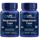 Life Extension Magnesium Caps, 500 mg, Magnesium Succinate, Heart Health, Healthy Bones, Metabolism Support - Pack of Two - 2 x 100 Vegetarian Capsules