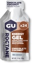 GU Energy Roctane Ultra Endurance Energy Gel, Vegan, Gluten- Free, Kosher, og Dairy- Free On- The- Go Sport Nutrition til løb, cykling, vandreture eller Skiing, Chokolade Coconut, 24-greve