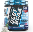 BPI Sports Bedste BCAA pulver - Muscle Recovery Support - Forgrenet Chain Amino Acids - 124; Bygning blokke af protein og muskel - Post Workout Inddrivelse - Hydration - Blå Hindbær, 30 Servering
