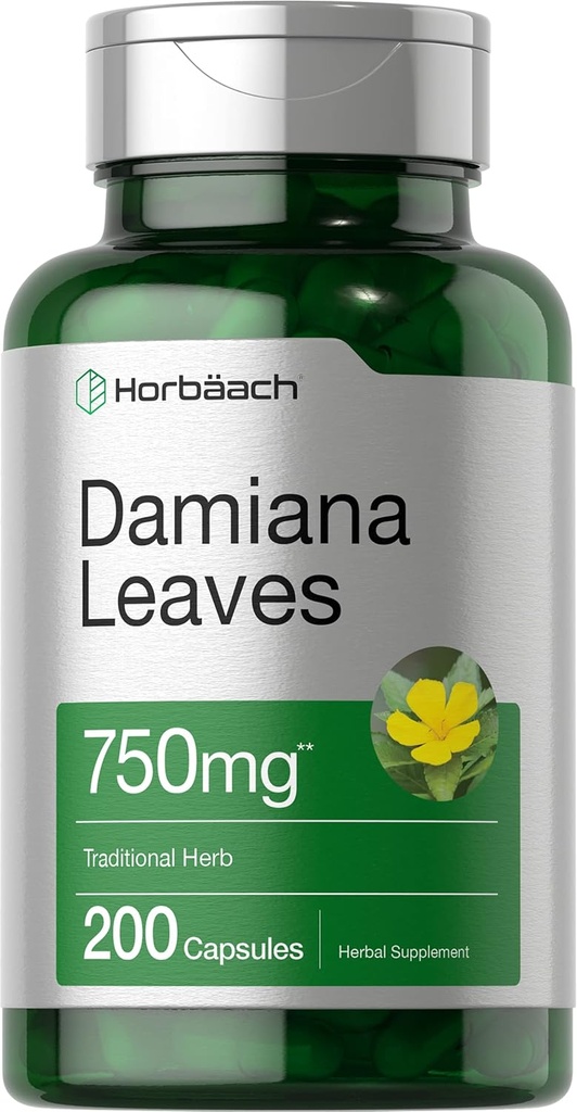 Horbäach Damiana Leaf 750mg 1 124; 200 kapsler