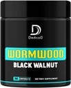 Premium Wormwood Capsules with Black Walnut - Wormwood Complex for Digestion, Immune System & Health - 90 Veggie Capsules