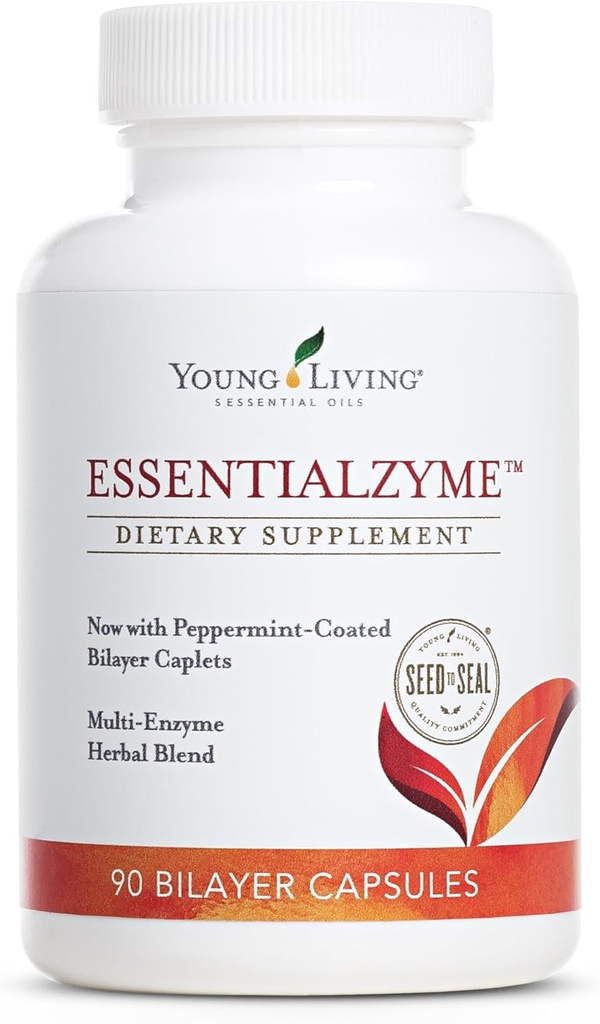 Unge Living Essentialzyme - 90 Capsules ttesmå 124; Multi- Enzyme Formel 124; Stimuleringer Enzyme Aktivitet 124; Understøtter fordøjelsessundhed for Optimal fordøjelse • 124; Keto- Friendly • 124; Kosttilskud