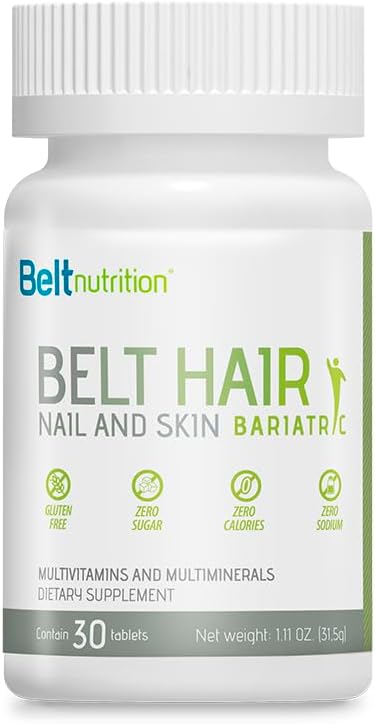 Bælt hår, negle og hud Bariatric (Gastric bypass, Ærme Gastrectomy) Multivitamin og multimineral borde - Ingen Flavor - 1 måned Tilgang