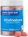 Kindnature Alpha Lipoic Acid Gummies - neuropati kosttilskud - Vegan, sukkerfri, lav kalorie 600 mg ALA supplement - Pure ALA Alpha Lipoic Acid 600 mg for antioxidant kosttilskud