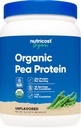 Nutricost Organic Pea Protein Powder (1 LB) Unflavored - Certified USDA Organic, Protein from Plants, Vegetarisk Friendly, Gluten Free, Non- GMO