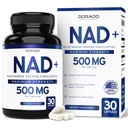 NAD Supplement (500 mg af 95% Pure NAD + Per Serving) NMN Supplement, NAD Nicotinamid Riboside Support (Tredjeparts testet, Vegan Safe, Non- GMO, Ingen Fillers, & Lavet i USA - 30 Vegan Kapsler)