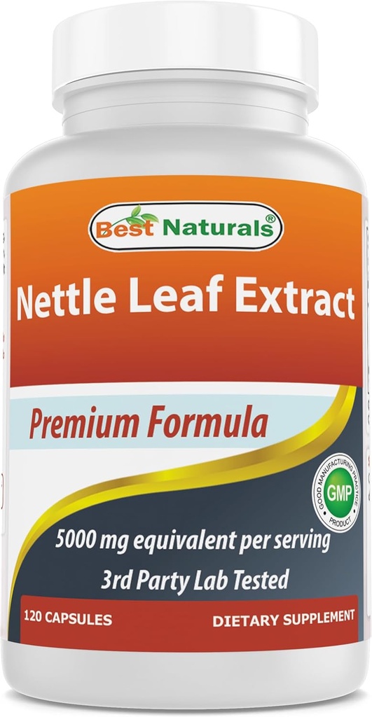 Bedste Naturals Nettle Leaf Extract 5000 mg Ækvivalent Per Servering - 120 Kapsler