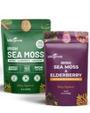 KIKI Green Sea Moss Powder Bundle - immunforsvar Superfood Complex 8 oz, 6 oz - Raw Sea Moss, Burdock Root, Bladerwrack, Elderberry Extract - for Immunity Boost, Energi & Sundhed Support