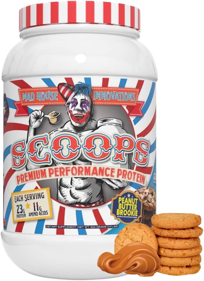 Peanut Butter Brookie Flavored Isolat, Koncentrat & hydrolyseret Whey Protein Powder - lav i sukker, kulhydrater & fedt 2LB Tub, 23G Protein Best for Lean Muscle 26 Servere