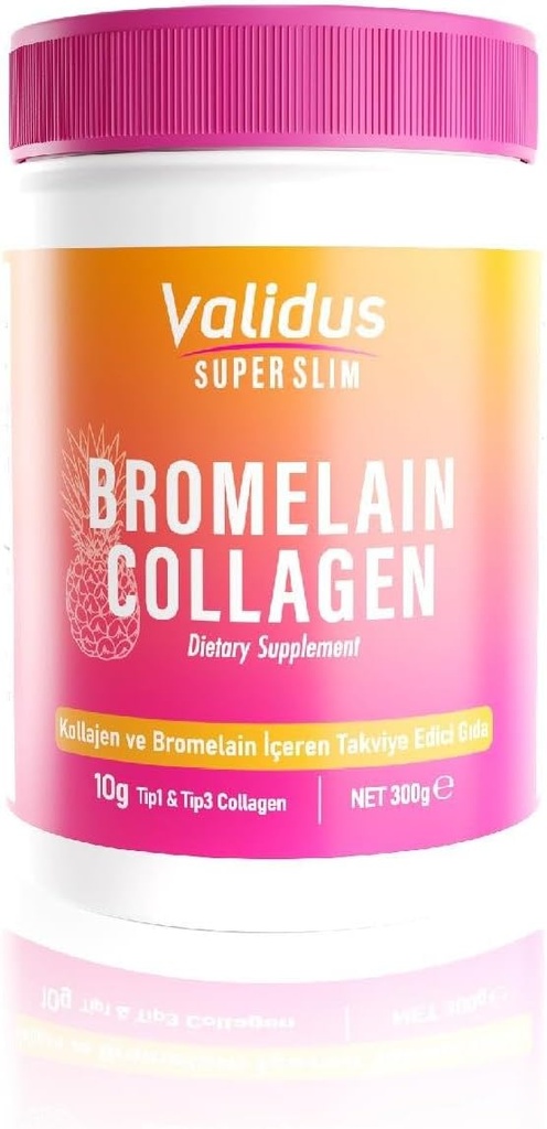 GLIDUS Collagen Peptider + bromelain Pulver 300 g