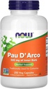 Nu fødevarer PAU D 'Arco, 500 mg, 250 Veg kapsler