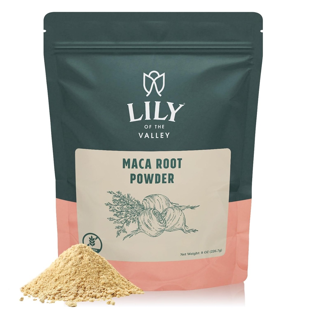 Lily of the Valley Maca Root Powder - Great Superfood for Breakfast, Smoothies & Baging - Premium Grade - Gelatinized for Easy fordøjelse - Vegan & Gluten- Free - Pakket i resealable Pouch (8oz, 226g)
