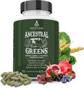 Ancestral Kosttilskud Grønne Powder Kapsler, Organic Superfood Green & Red Blend med Spirulina, Chlorella, Græs Fed Beef Organs, og Probiotika til Gut Health, Ikke GMO, 612mg Hver, 180 Greve