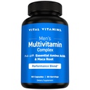 Vital vitaminer Mænds Multivitamin Complex - Lavet med essentielle aminosyrer & Maca Root - med vitamin A, C, E, B6, B12, D3 & Mand Performance Blend - Daglige Herre Multivitamin - 60 Capsule