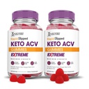 Justified Laboratories (2 Pack Rapid Ripped Keto ACV Gummies Extreme 2000MG Rapitrup Keto Gummies Apple Cider Vinagar Formuleret med Pomegranate Beet Juice Powder B12 Vegan Non GMO 120 Gummys
