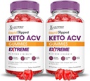 Justified Laboratories (2 Pack Rapid Ripped Keto ACV Gummies Extreme 2000MG Rapitrup Keto Gummies Apple Cider Vinagar Formuleret med Pomegranate Beet Juice Powder B12 Vegan Non GMO 120 Gummys