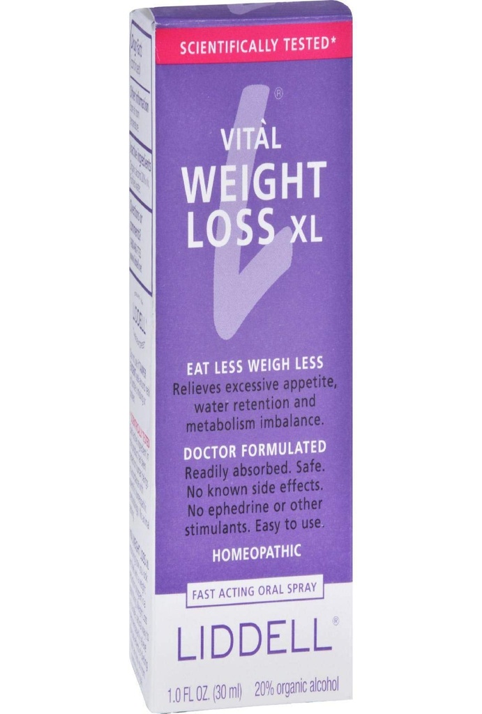 Liddell Homøopatisk vægttab Formel, X- Large, 1 Fluid Ounce