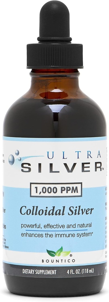 Ultra Silver ® kolloid sølv • 124; 1.000 PPM, 4 Oz (118mL) • 124; Mineral supplement • 124; True kolloid sølv - med Dropper