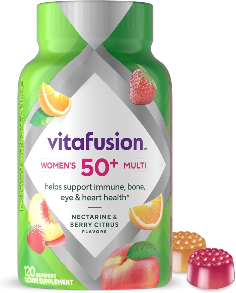 Vitafusion Women's 50+ Daily Multivitamin, Gummy Vitamins, 120 Ct