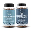 Konception Fertilitet for hendes & ham Bundle - Fertilitet Kosttilskud Combo for kvinder & mænd - Prenatale Vitaminer - Fremme Hormone Balance, Cycle Consistency, Aid Ovolution - 120 Greve