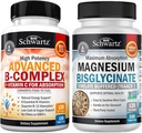 B-vitamin Kompleks med C-vitamin (4 måneders forsyning) Plus høj absorption Magnesium Bisglycinat kapsler (4 måneders forsyning)