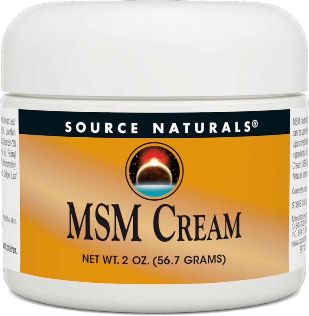 Source Naturals MSM Cream - Indeholder vitamin E og Ginkgo - 2 oz