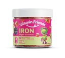 Vitamin Friends - Vegansk Multivitamin & Jern til børn - Daglig Nutritional Support Gummies w / Ferrous Fumarate B- Complex, C-vitamin, zink, biotin - Body Function & Anemia - Strawberry Jam (60 dages forsyning)