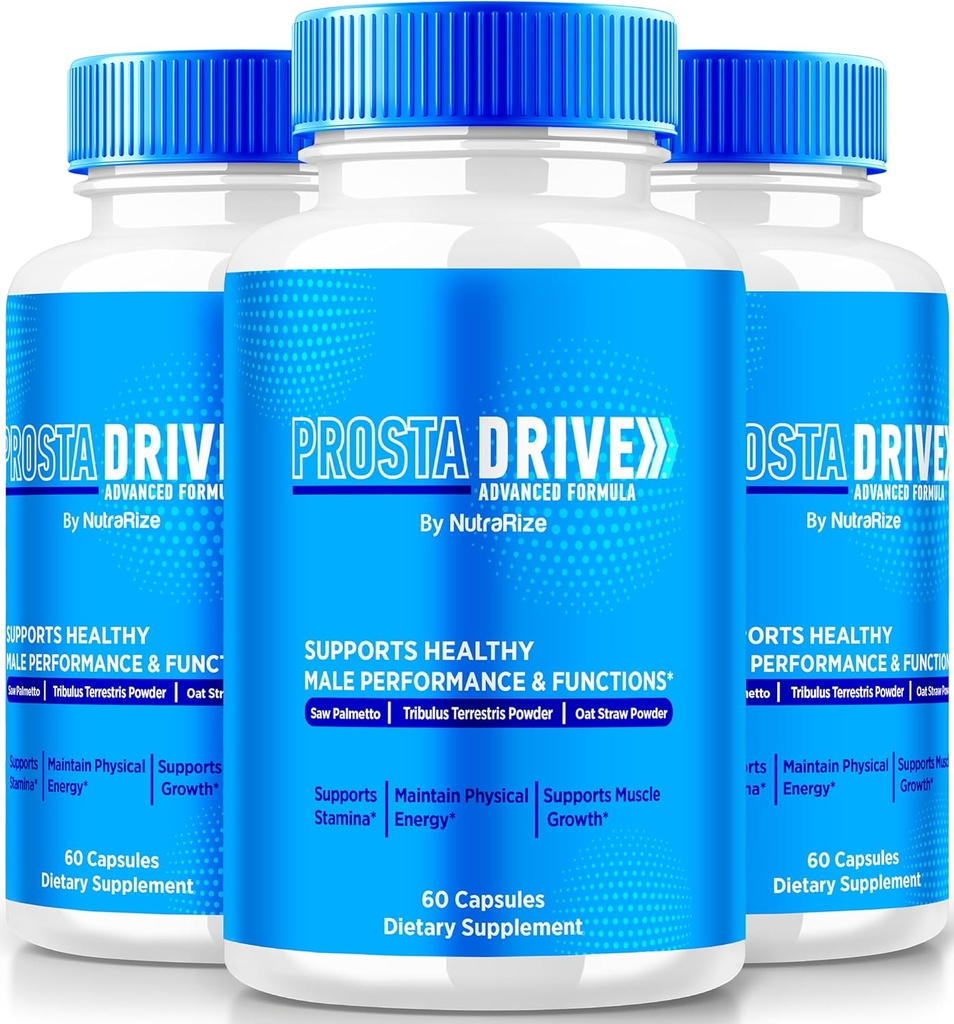 (3 Pack) ProstaDrive Kapsler - Officiel Prosta Drive Supplement til Prostata Heath, Alle naturlige formel til at støtte kontrol, Energi & Samlet velvære, Prosta- Drive Pills anmeldelse (180 Kapsler)