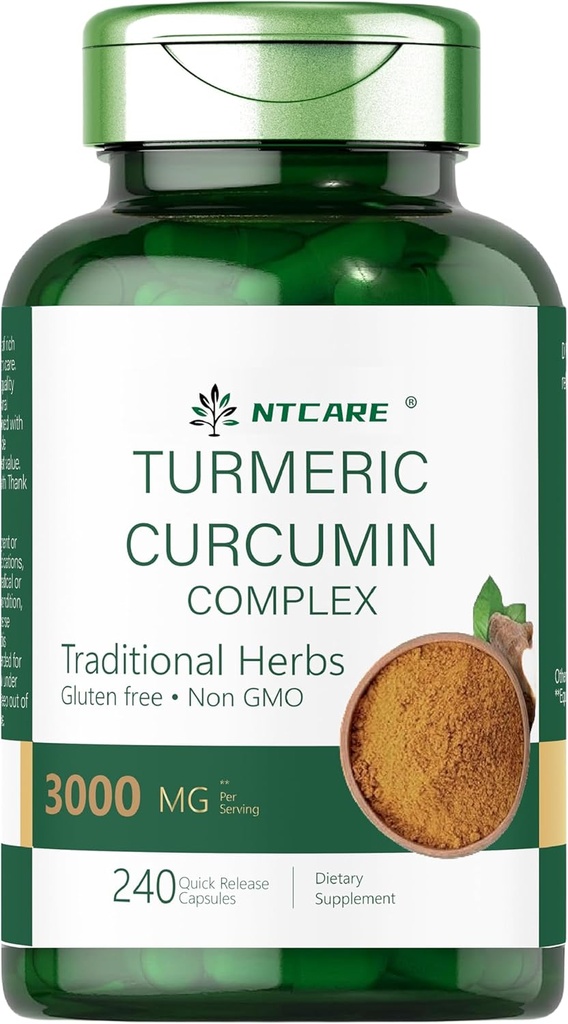 Gurkemeje med sort peber 300 mg • 124; fælles støtte • 124; 240 Kapsler • 124; gurkemeje - Supplement • 124; ikke-GMO, gluten fri