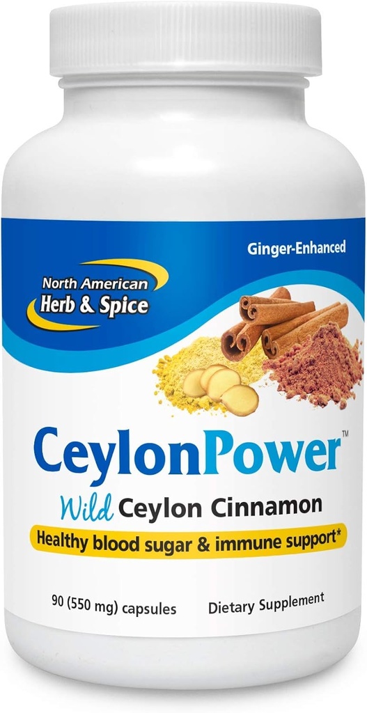 NORTH AMERICAN HERB & SPICE CeylonPower 90 Kapsler