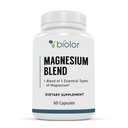 Magnesiumkomplekstilskud, fuldspektrum Magnesiumklud, Magnesiumglycinat med malat, citrat, Taurinat og Gluconat - højabsorptionsmagnesiumtilskud, magnesiumkomplekskapsler