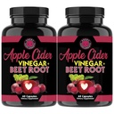 Angry Supplements Apple Cider Vinegas + Beet Root Powder Capsules, Pure ACV Beetroot 1000mg per Serving, Nitroc Oxide Booster & fordøjelsessundhed for mænd og kvinder 60ct, 2 Pack (120ct Total)