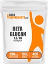 BulkSupplements.com Beta Glucan Powder - 1,3 / 1,6, Beta Glucan Supplements - Vegan & Gluten Free Supplement, 250 mg per servering, 100g (3,5 oz) (pakke med 1)