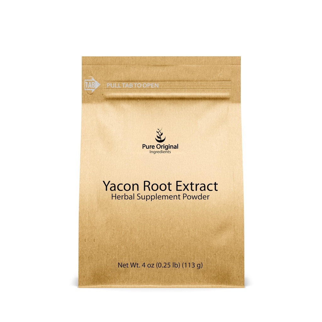 PURE ORIGINATIONELLE INGREDIENSER Yacon Root Extract (4 oz) Altid Pure, Ingen Fylder eller Tilsætningsstoffer, Urtetilskud Pulver