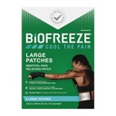 Biofreeze Store smertelindring, Menthol smertelindringer for lænderyg, Neck, Knee, & Shoulder, Komfortable & Fleksible Fabric Stays in Place, FSA Støtteberettiget, 5 ct