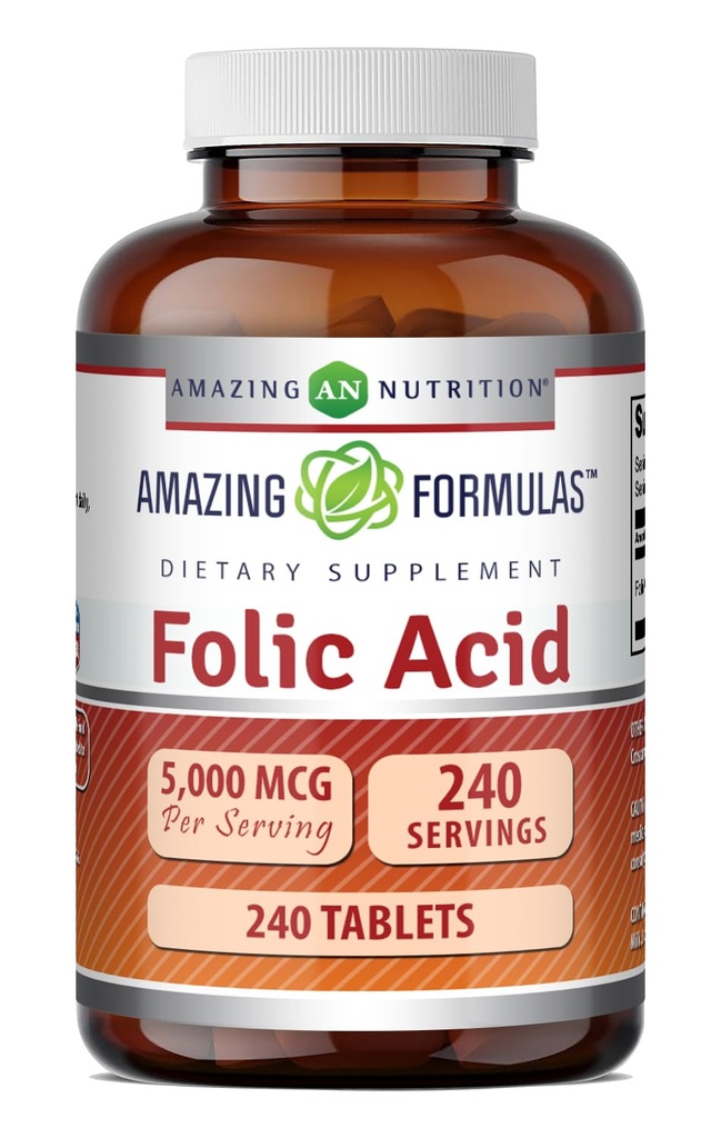 Amazing formulas folinsyre Supplement: 124; 5000 Mcg