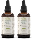 HerbEra Artiskoke B120 (2pcs) Alkohol- Free Herbal Extract Tinktur, Koncentreret flydende dråber Natural Artiskoke (Cynara scolymus) Tørret Leaf (2x4 fl oz)
