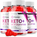 (3 Pack) Premier Keto ACV Gummies - Advanced Formel Premiere Keto Plus ACV Gummies Apple Cider Vincious Premier ACV Kosttilskud Anmeldelser Mænd Kvinder (180 Gummies)