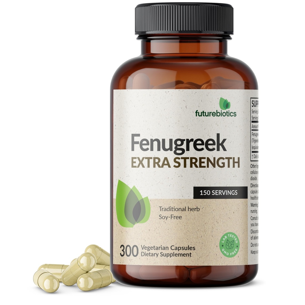 Futurebiotika Fenugreek ekstra styrke understøtter samlet godt helbred & Well- Being, Non- GMO, 300 vegetariske kapsler