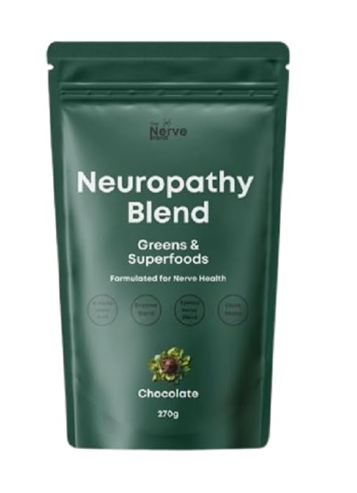 Neuropati Superfood Blend Green Pulver til perifer neuropati med 600 mg R Alpha lipoesyre - Chocolate Flavor